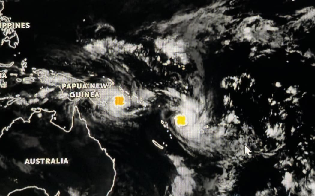 Two active Tropical Cyclones in Pacific waters.  Tropical Cyclone Maila and Tropical Cyclone Vaianu