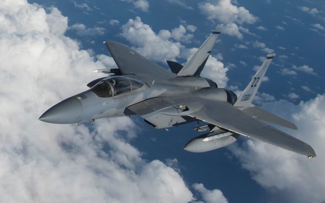 A US Air Force F-15 fighter jet.