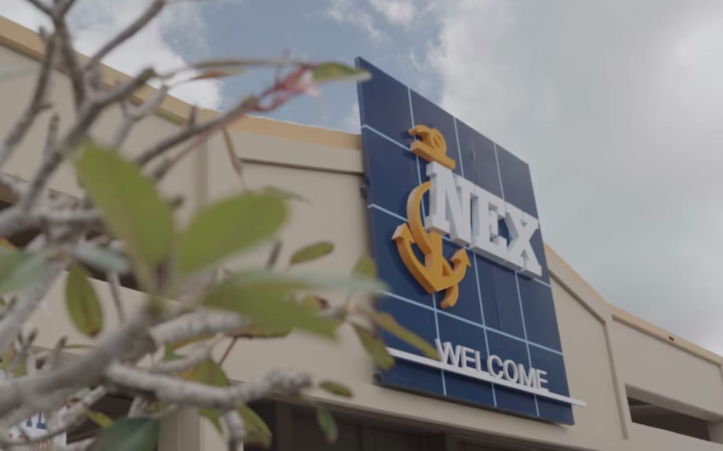 A mall has been developed as part of Guam's naval base.