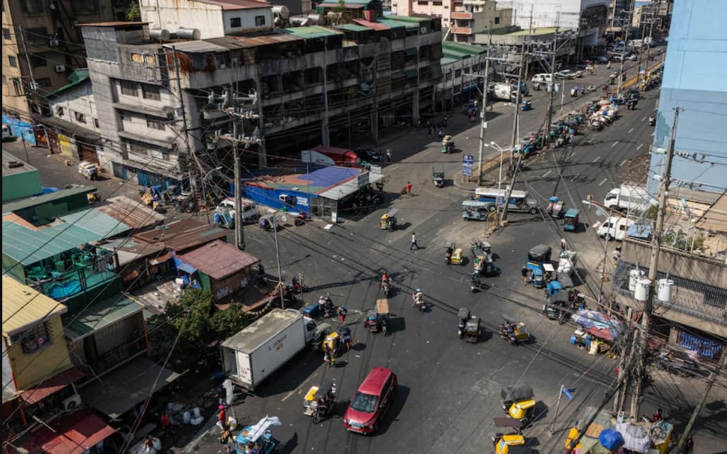 The Baseco slum settlement in Philippines has high poverty rates, and a dense population.