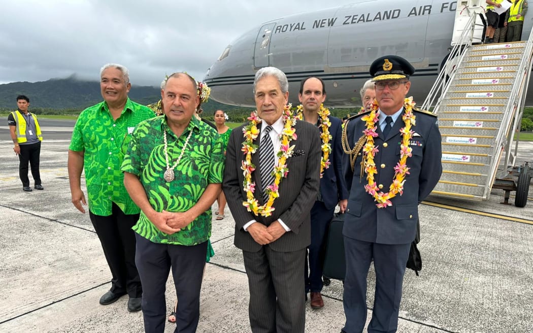 Foreign Minister Winston Peters arrives in Cook Islands.