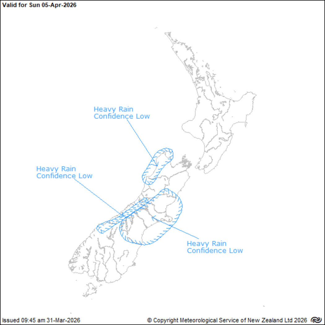 The forecast for Sunday, 5 April.