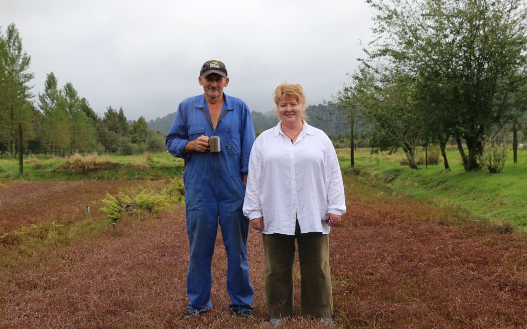 Cranberries Westland growers Kevin MacGregor (left) and Kate Buckley.