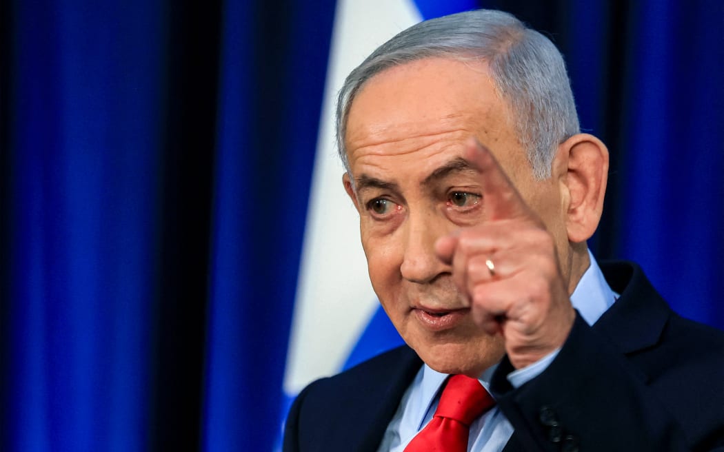 Israeli Prime Minister Benjamin Netanyahu gives a press conference in Jerusalem on March 19, 2026. (Photo by Ronen Zvulun / POOL / AFP) /