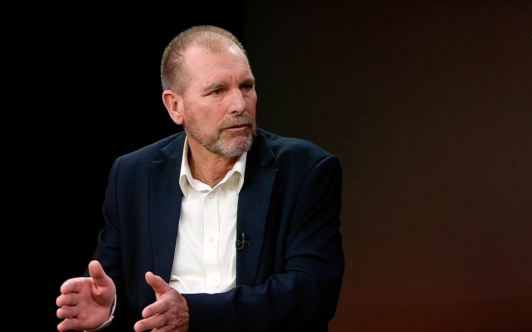 Detective Inspector Scott Beard in studio for an interview on season 3 of 30 with Guyon Espiner.