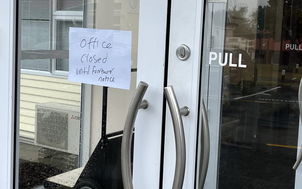 The front office at Waiuku College was closed on Wednesday.