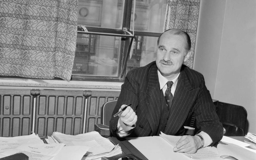 Bill Sutch in his office, 1958.