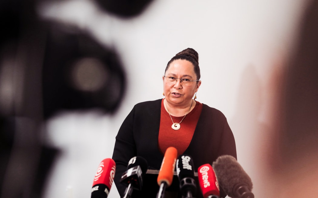 Associate Minister of Justice (Firearms) Nicole McKee speaks to media on 1 March 2024.
