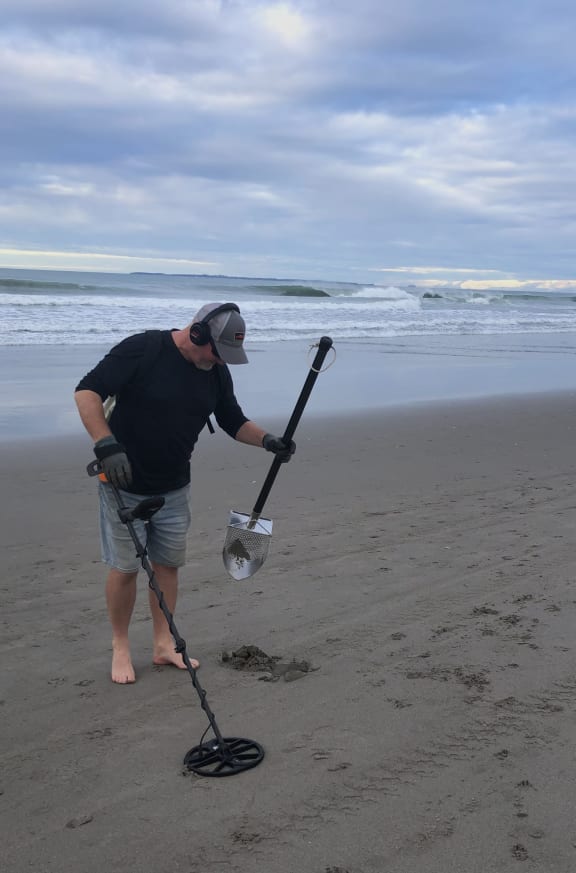 Metal detectorist Andrew Harding.