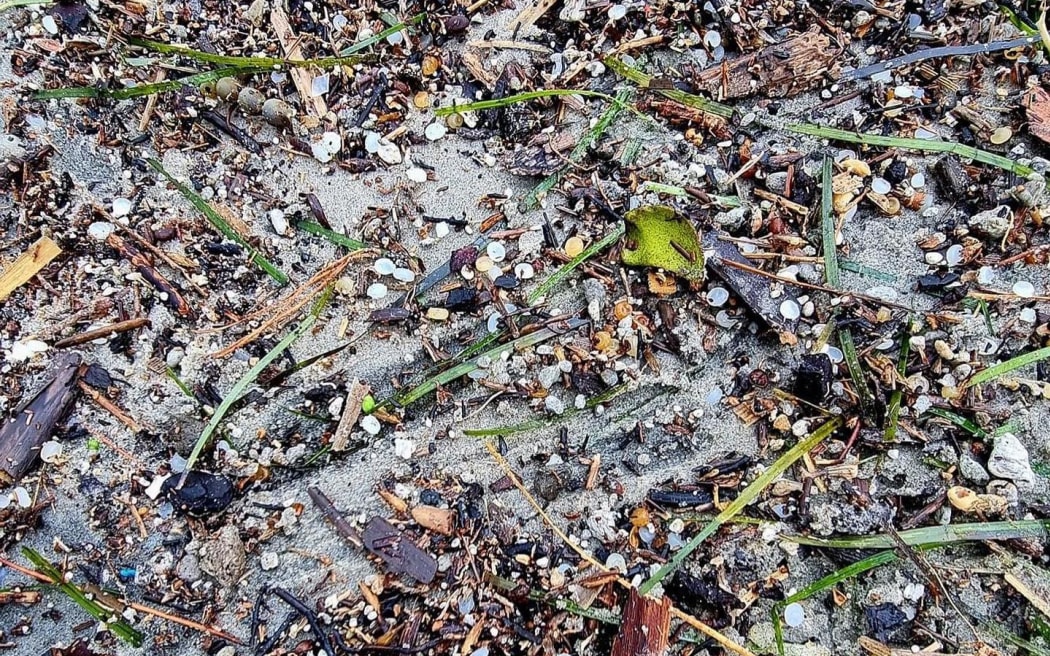 Microplastics at Waihi beach.