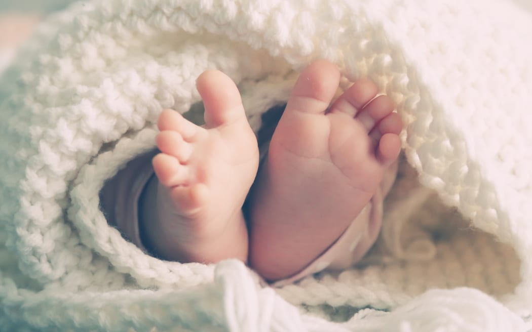 Photo of newborn baby feet
