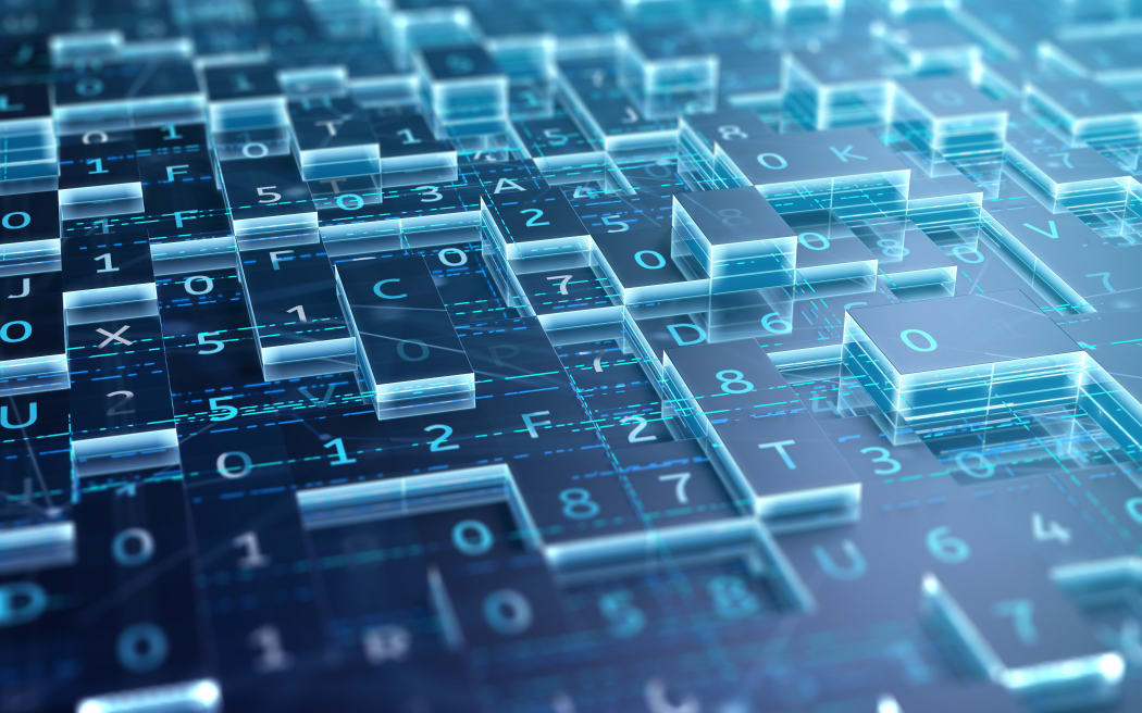 Conceptual illustration of a blockchain system.