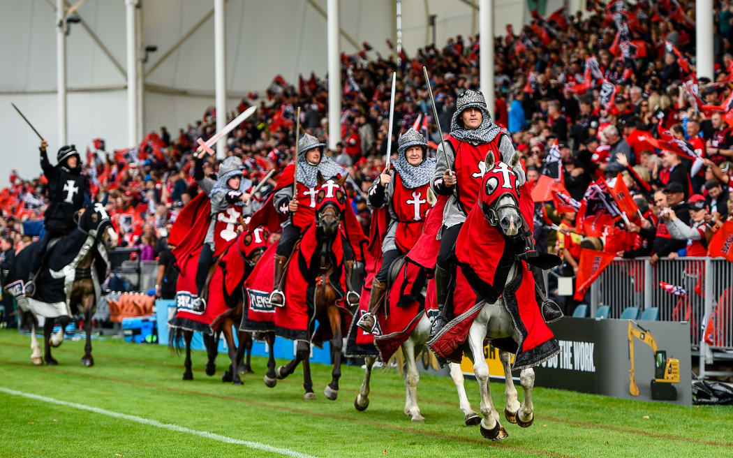 The Crusaders Horses during the Super Rugby match at Christchurch Stadium, 9 March 2019.