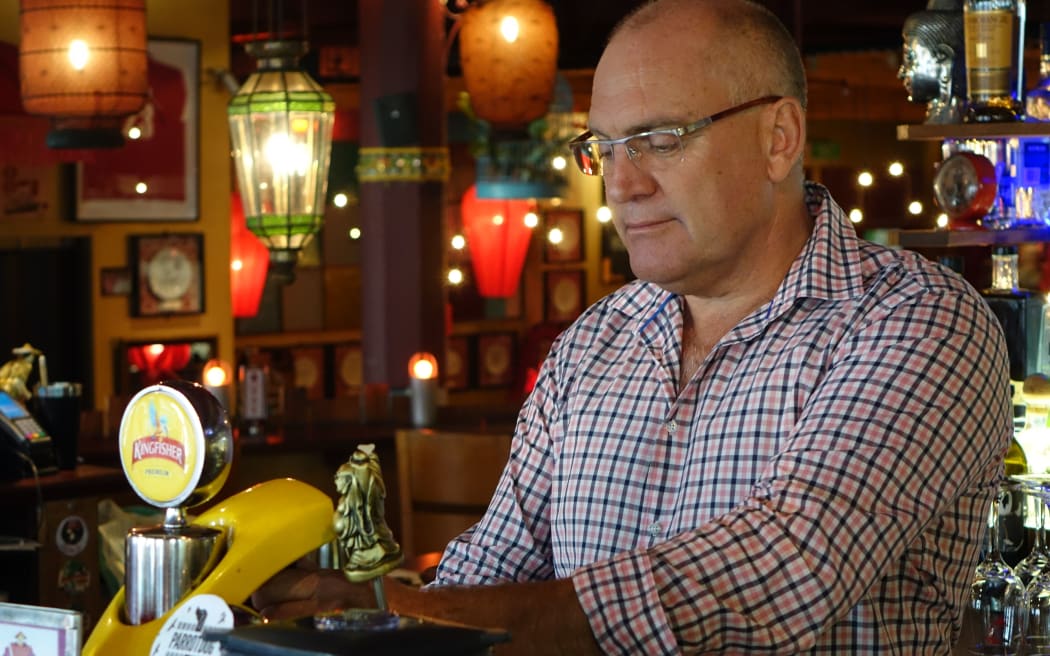 Mike Egan at Monsoon Poon, one of the Wellington restaurants he owns.