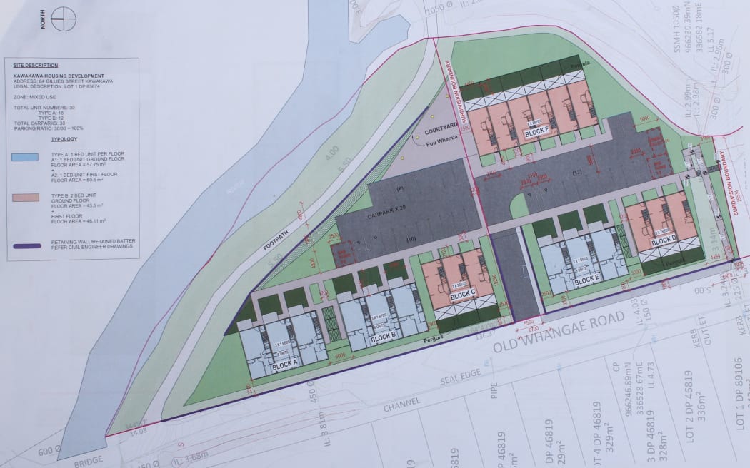 Plan of the proposed housing development.