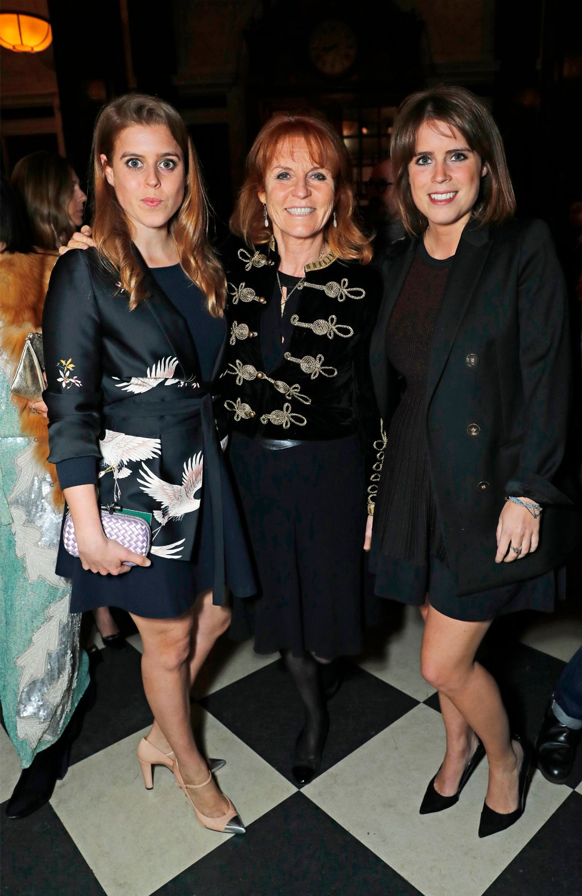 Beatrice, Sarah and Eugenie at The Ned in 2017