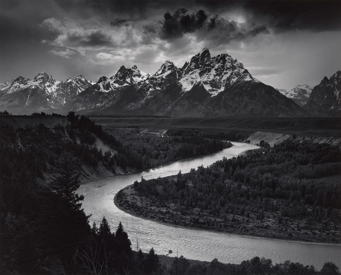 Ansel Adams' 1942 photograph “The Tetons and the Snake River, Grand Teton National Park, Wyoming.”