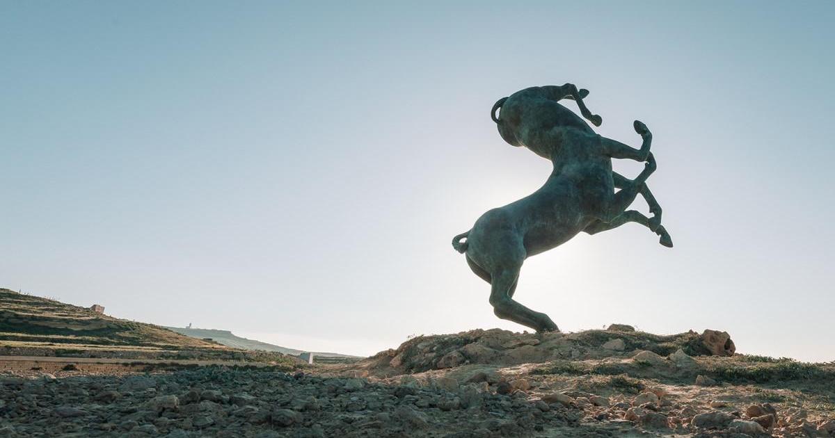 An eight-legged horse appeared at Xwejni, and not everyone is happy about it