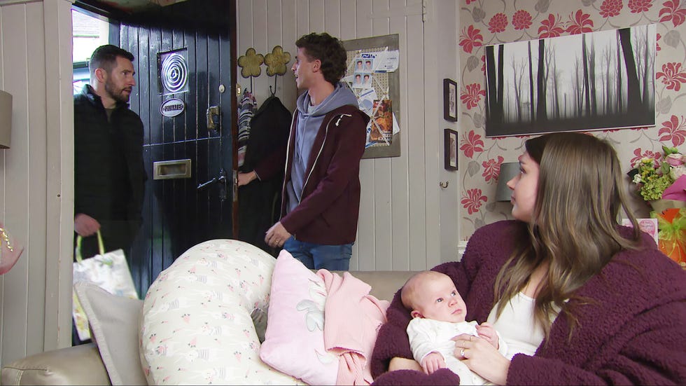 Ross Barton, Jacob Gallagher, Sarah Sugden, Emmerdale ross barton, jacob gallagher, sarah sugden, emmerdale