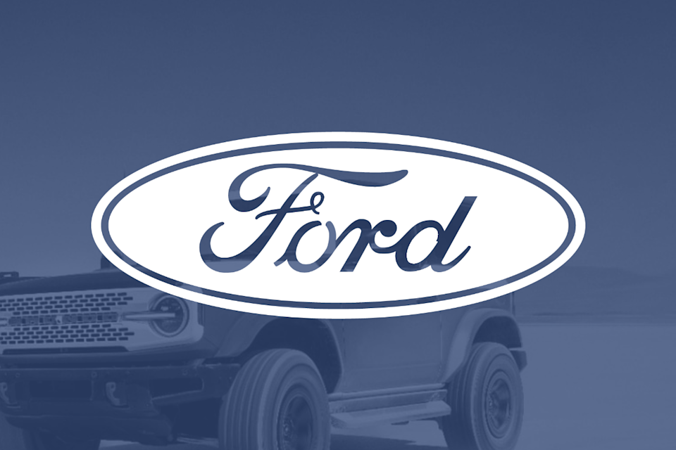Ford Motor Company logo superimposed on truck.