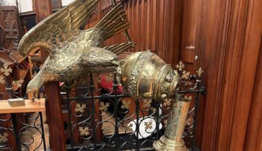 Brass eagle lectern damaged at St Peter’s Anglican church in Wellington