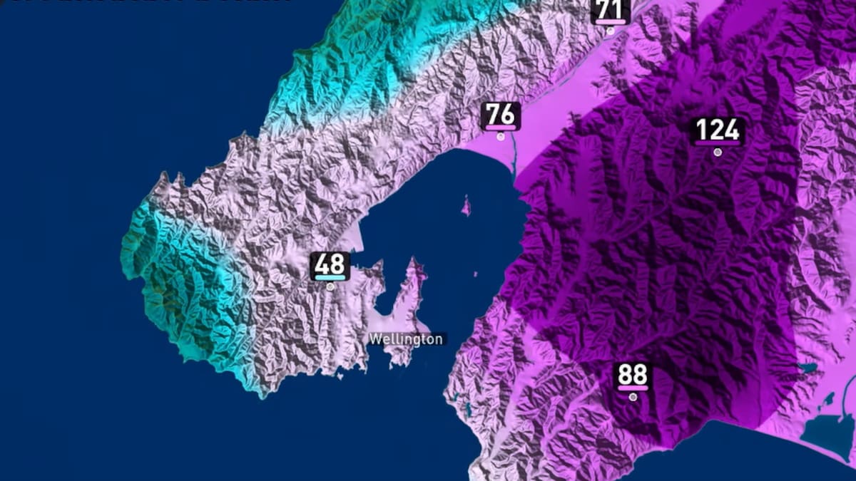 Wellington rain easing today but cold southerly winds set to bite