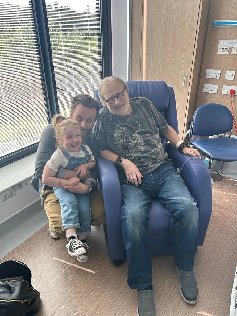 Gordy and his daughter Ayda with his father David