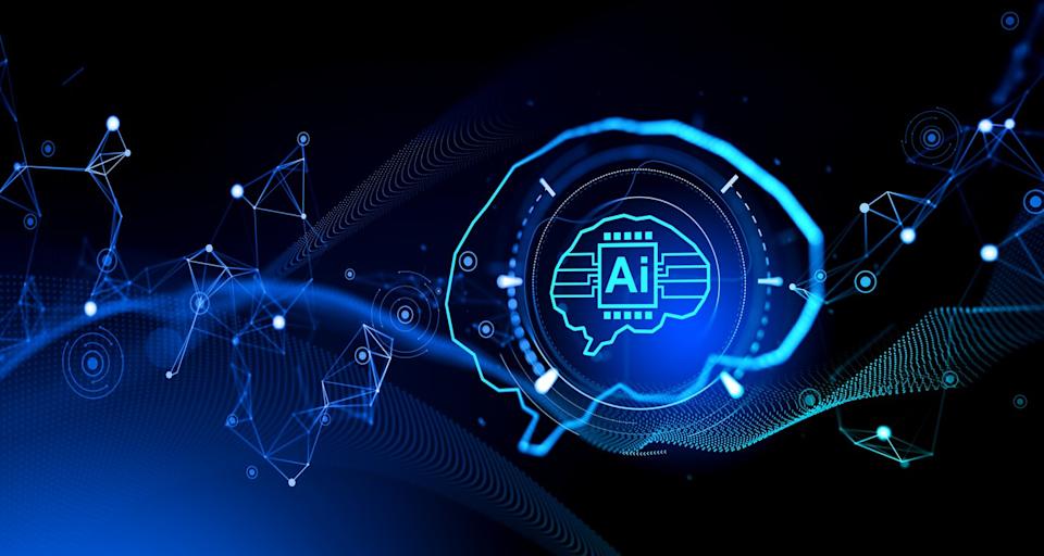 Artist rendering of AI in the brain.