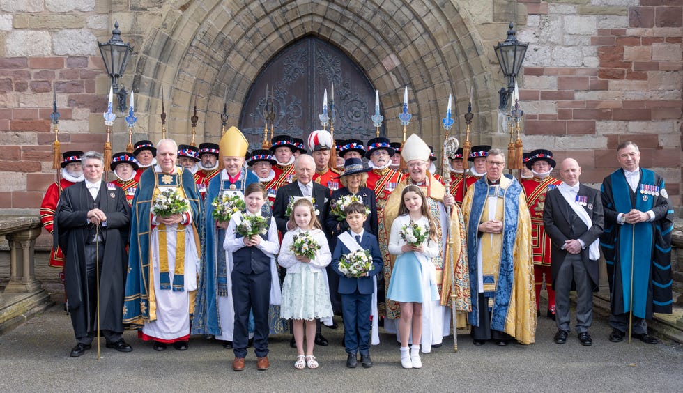 King Charles III And Queen Camilla Attend The Royal Maundy Service At St Asaph Cathedral
