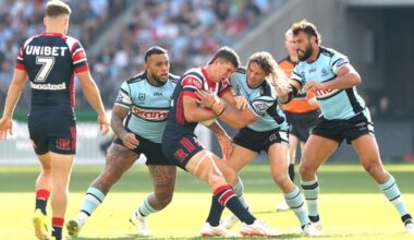 NRL 2026, round 6, live blog, Rabbitohs, Raiders, Sharks, Roosters, Storm, Warriors, match highlights, injuries, coaches media conferences