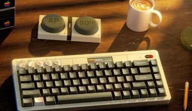 8BitDo celebrates Apple’s 50th anniversary with a 5-pound keyboard.