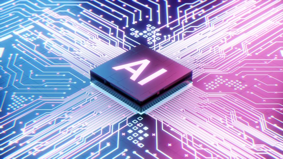 The letters "AI" on a processor.