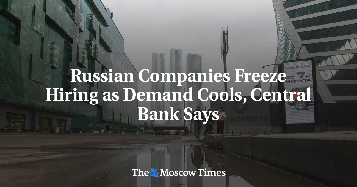 Russian Companies Freeze Hiring as Demand Cools, Central Bank Says