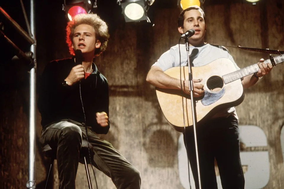 Art Garfunkel (left) and Paul Simon in 1966Credit: Hulton Archive/Getty