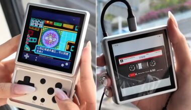 ANBERNIC RG Rotate handheld with swivelling display doubles as a music player