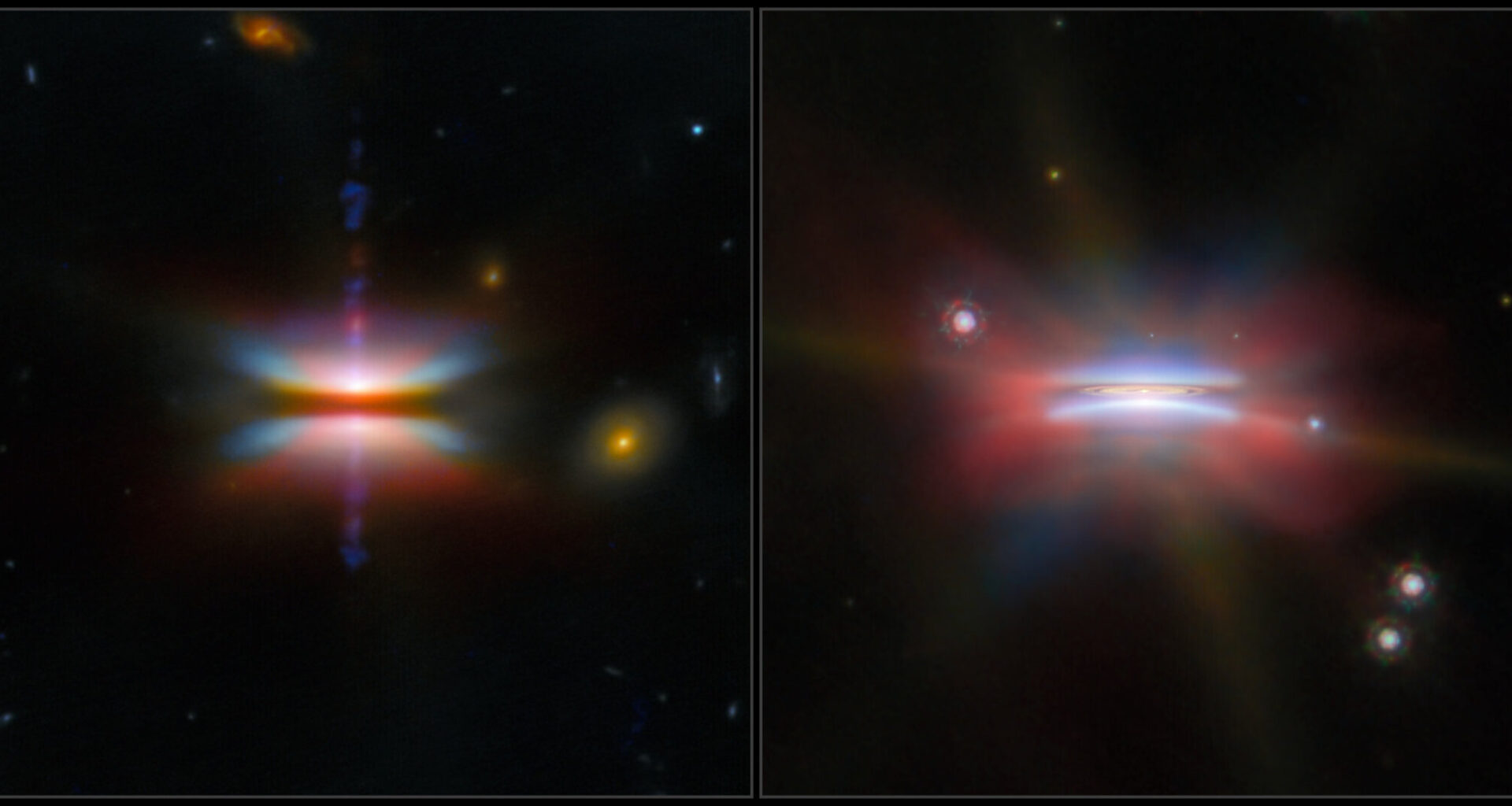A pair of planet-forming discs
