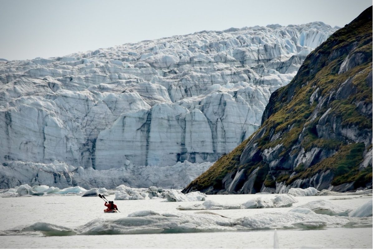 An ice-marginal lake in southwest Greenland
