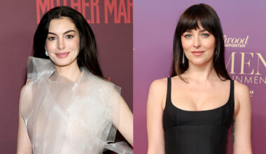 Anne Hathaway and Dakota Johnson