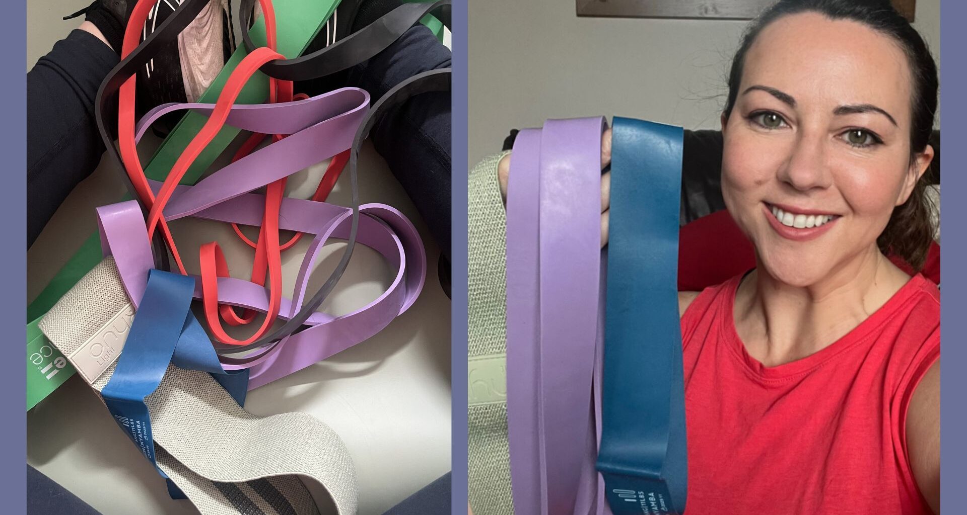 Susan Griffin holding resistance bands