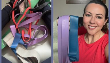 Susan Griffin holding resistance bands