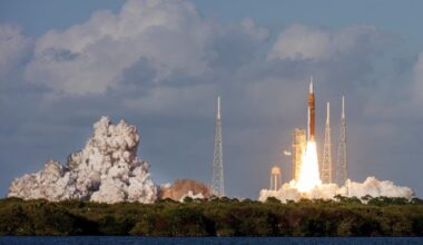 Artemis astronauts blast towards moon on historic mission