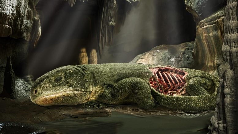Captorhinus Reptile Close