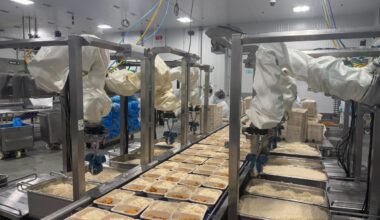 Chef robots deposit rice at Chef Bombay