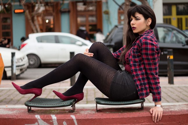 Dimitra Staikou poses on a bench