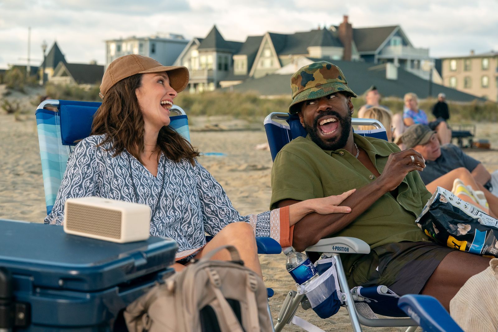 Image may contain Colman Domingo Tina Fey Face Head Person Happy Laughing Photography Portrait and Adult