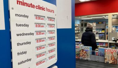 A CVS Pharmacy retailer drug store with a MinuteClinic and Health Hub in the Harlem neighborhood of New York City in 2023.