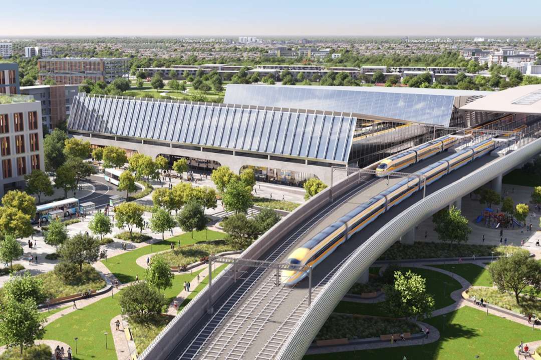 The first stage of high-speed rail will allow passengers to travel between Newcastle and Sydney in about one hour. Image: High Speed Rail Authority