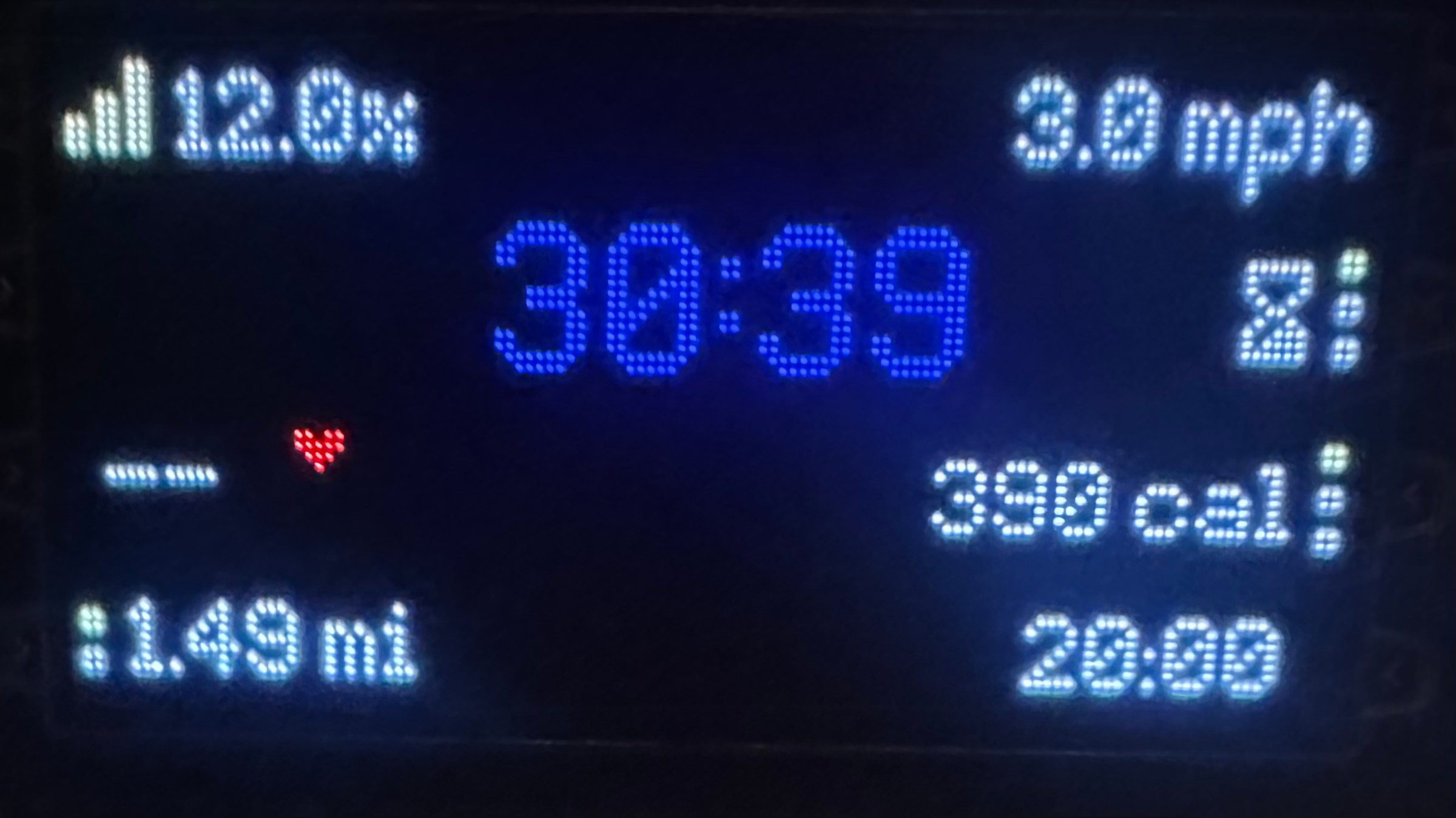12-3-30 treadmill calorie count
