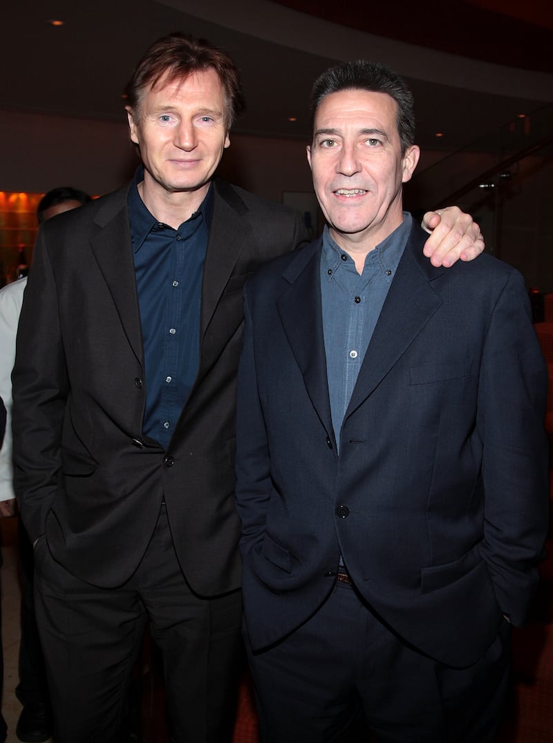 Liam Neeson and Ciarán Hinds at the premiere of There Will Be Blood in 2007 in New York City. Photograph: Stephen Lovekin/Getty Images