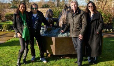 The sculpture made by a Stone! Ronnie Wood loans artwork to Wiltshire tourist attraction